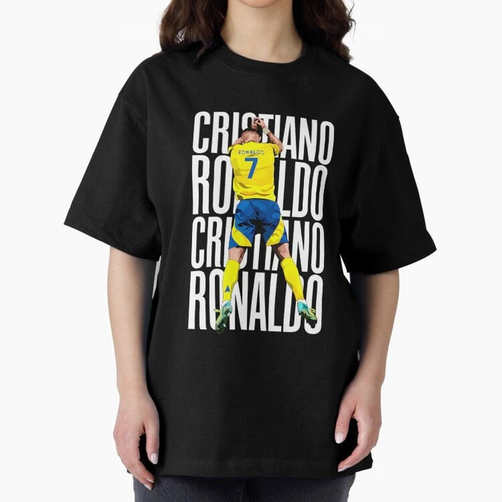 Cristiano Ronaldo Siuuuu Celebration Oversized T-Shirt Remember Iconic Moments from FIFA World Cup 2026 for Fans of Neymar, Haaland and Cristiano Ronaldo and Germany, Bringing Football Passion, Legendary Performances, Festival Vibes and Supporter