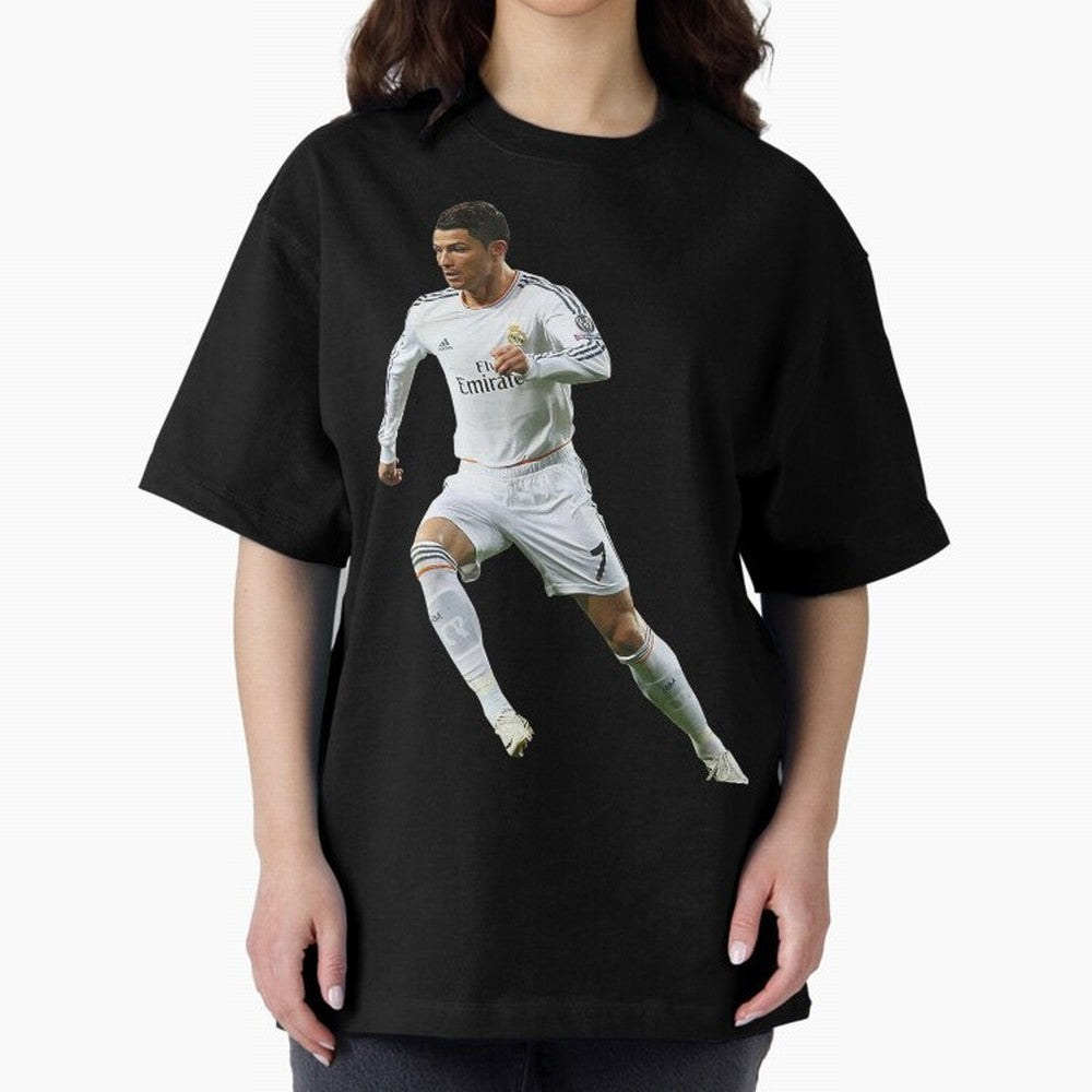 Cristiano Ronaldo Oversized T-Shirt Fuel Match Day Hype around FIFA World Cup 2026, Neymar, England, France and Netherlands, Tournament Hype, Historic Matchups, Family Viewing Parties and Global Sports Pride; Ideal for Football Dads, Football Moms,