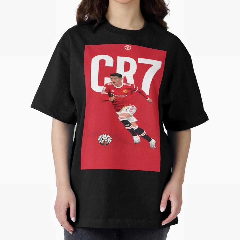 Cr7 Oversized T-Shirt Share FIFA World Cup 2026 USA Canada Mexico Filled with Haaland and Mbappe, England, France and Netherlands Energy, Championship Spirit, Famous Goals, Roaring Crowds and International Football Unity; Ideal for Passionate Fans