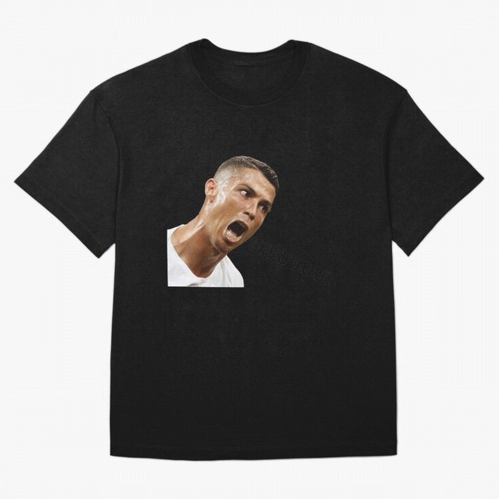 Cristiano Ronaldo Siuuu Meme Oversized T-Shirt Relive Legendary Nights from FIFA World Cup 2026 for Fans of Cristiano Ronaldo, Haaland and CR7 and Spain and Netherlands, Bringing Vintage Soccer Flavor, Modern Football Stars, National Flags and