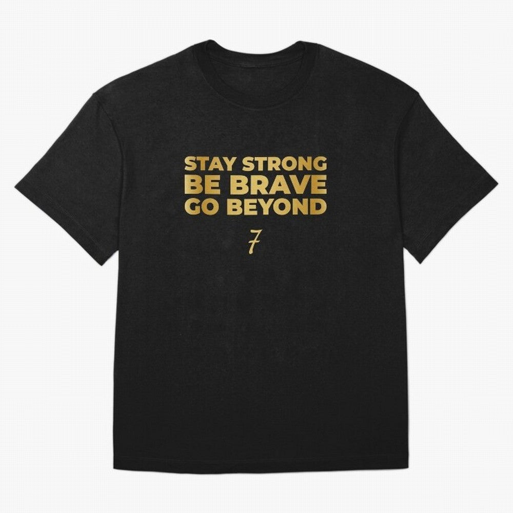 Stay Strong, Be Brave, Go Beyond (Gold Edition) Oversized T-Shirt Bring Global Tournament Vibes to FIFA World Cup 2026 Group Stage for Fans of CR7 and Argentina, France and Brazil, Bringing Supporter Pride, Iconic Celebrations, Legendary Names and