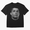 Cristiano Ronaldo Cristiano Ronaldo Halftone style Oversized T-Shirt Feel the Roar of Match Day Hype around FIFA World Cup 2026, Messi, CR7 and Mbappe, Spain, Worldwide Fan Energy, Dramatic Goals, Stadium Lights and Championship Celebrations;