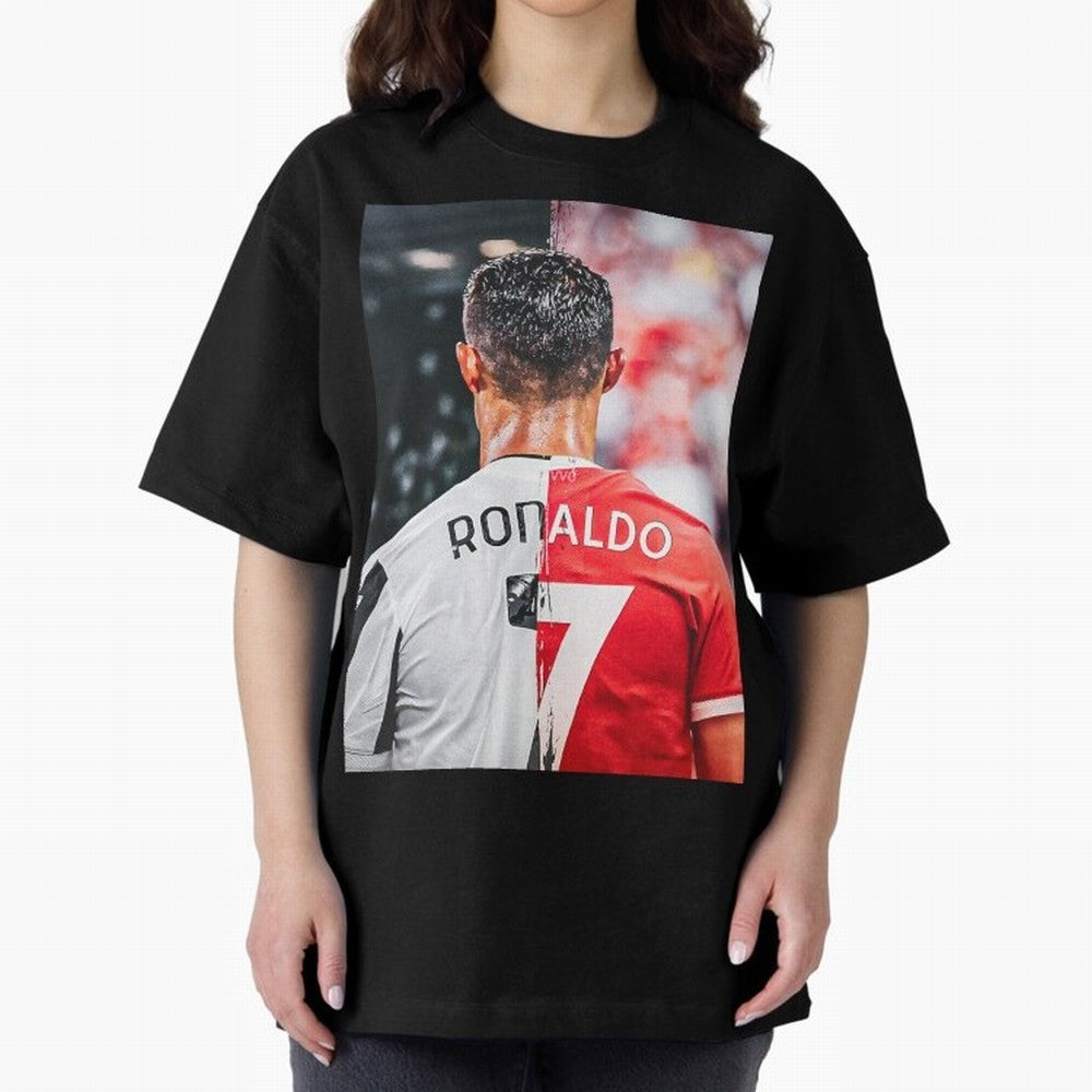 Cristiano Ronaldo , Manchester Star , Football Poster 2122 Star Oversized T-Shirt Celebrate the Stars of FIFA World Cup 2026 USA Canada Mexico Spirit, Made for Portugal, Spain and Germany, Neymar, Stadium Memories, Football Loyalty, International