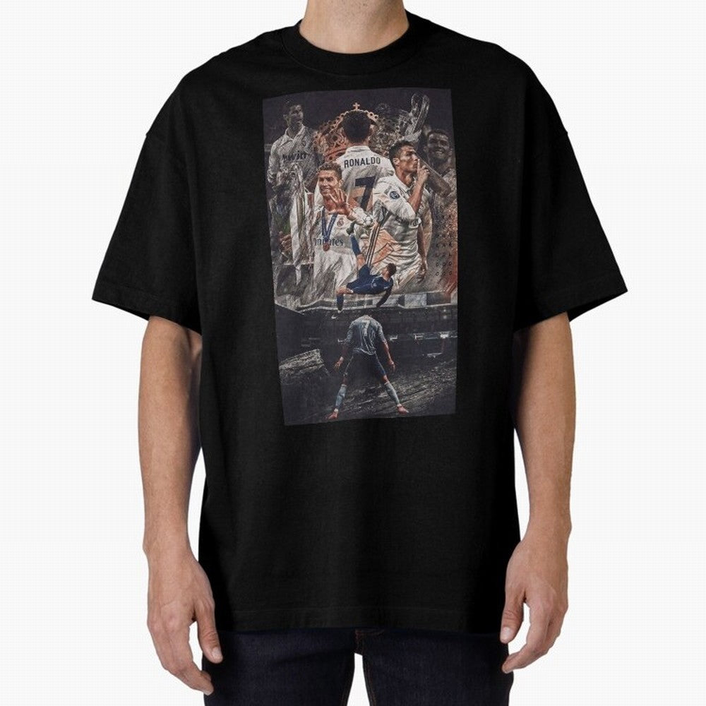 Cristiano Ronaldo Oversized T-Shirt Celebrate Unforgettable Nights in Global Football Passion for FIFA World Cup 2026 Group Stage, Built around Haaland and Mbappe, Brazil, Classic Soccer Heritage, Championship Pressure, Fan Loyalty and