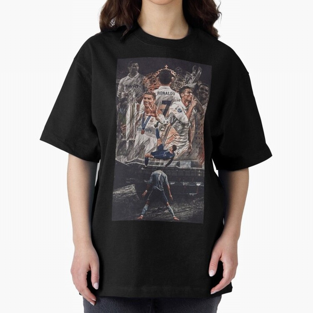 Cristiano Ronaldo Oversized T-Shirt Celebrate Unforgettable Nights in Global Football Passion for FIFA World Cup 2026 Group Stage, Built around Haaland and Mbappe, Brazil, Classic Soccer Heritage, Championship Pressure, Fan Loyalty and