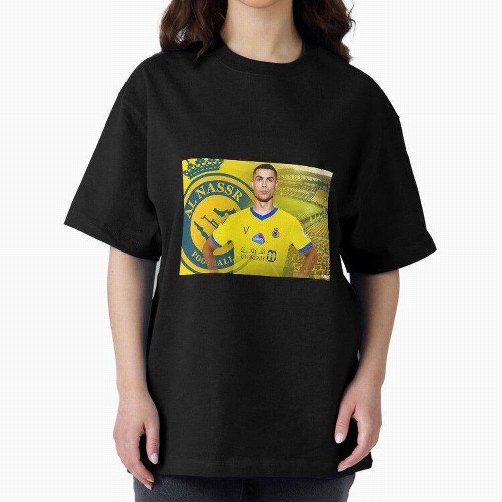 AL NASSR CRISTIANO RONALDO Oversized T-Shirt Make Memories around FIFA World Cup 2026 USA Canada Mexico Spirit, Filled with France, Mbappe and Neymar, Football Festival Excitement, Trophy Ambitions, Country Rivalries and Star Player Buzz; Created