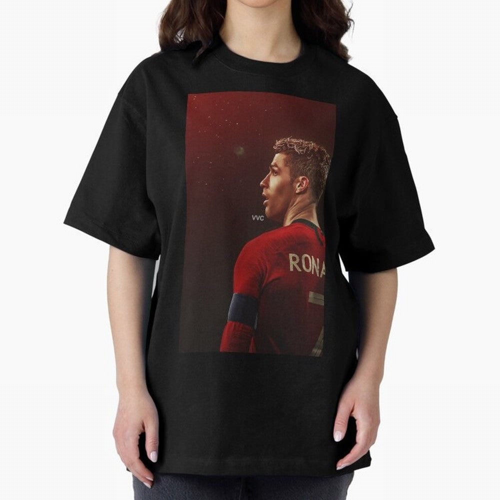 Art Ronaldo Wallpaper Oversized T-Shirt Celebrate Global Passion for Match Day Hype around FIFA World Cup 2026 USA Canada Mexico, Messi and Cristiano Ronaldo, Brazil, Stadium Memories, Football Loyalty, International Chants and Championship