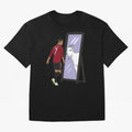 Cristiano Ronaldo Mirror GOAT Oversized T-Shirt Stand Out with Spirit from FIFA World Cup 2026 USA Canada Mexico Spirit, Celebrating Netherlands, Mbappe and Neymar, Sports Nostalgia, International Competition, Famous Players and Unforgettable