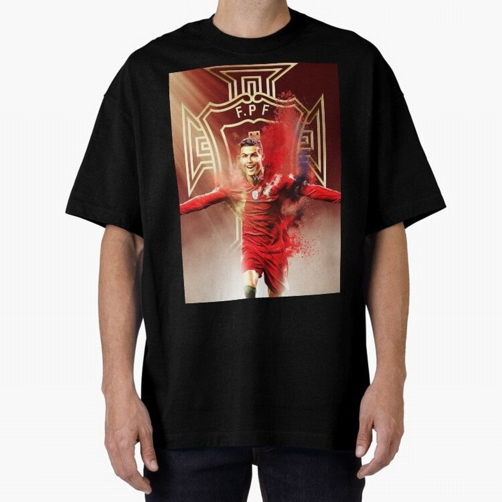 CR>7 Por Oversized T-Shirt Keep the Match Day Mood of Global Football Passion for FIFA World Cup 2026 Group Stage, Capturing Messi, Portugal, Spain and Germany, Goal Celebration Energy, Supporter Heritage, Football Icons and Worldwide Tournament