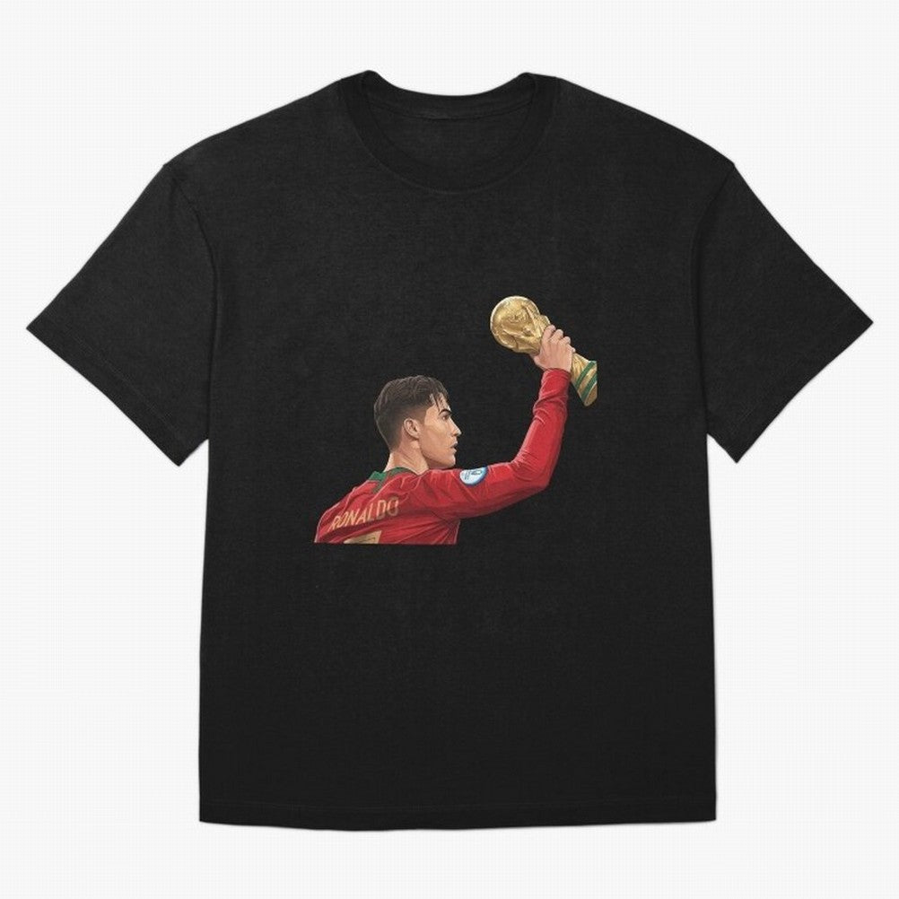 Cristiano Ronaldo Oversized T-Shirt Keep the Legacy of FIFA World Cup 2026 USA Canada Mexico Spirit, Connected to France, Mbappe, Retro Football Energy, Iconic Rivalries, Trophy Chase Drama and Stadium Atmosphere; Great for Watch Parties, Sports