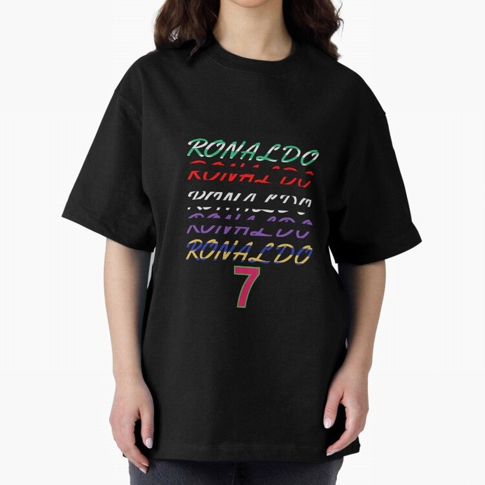 WITH CR7 RONALDO - ALL CAREER Oversized T-Shirt Show Love for Legendary Goals in the FIFA World Cup 2026 Group Stage Journey through Messi Highlights, Portugal, Spain and Germany Pride, Soccer Culture, Superstar Moments, National Team Dreams and