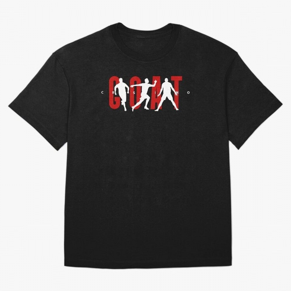 Cristiano Ronaldo Goat Oversized T-Shirt Celebrate Supporters United by the FIFA World Cup 2026 Journey through Haaland Highlights, France Pride, Classic Soccer Heritage, Championship Pressure, Fan Loyalty and International Pride; Ideal for