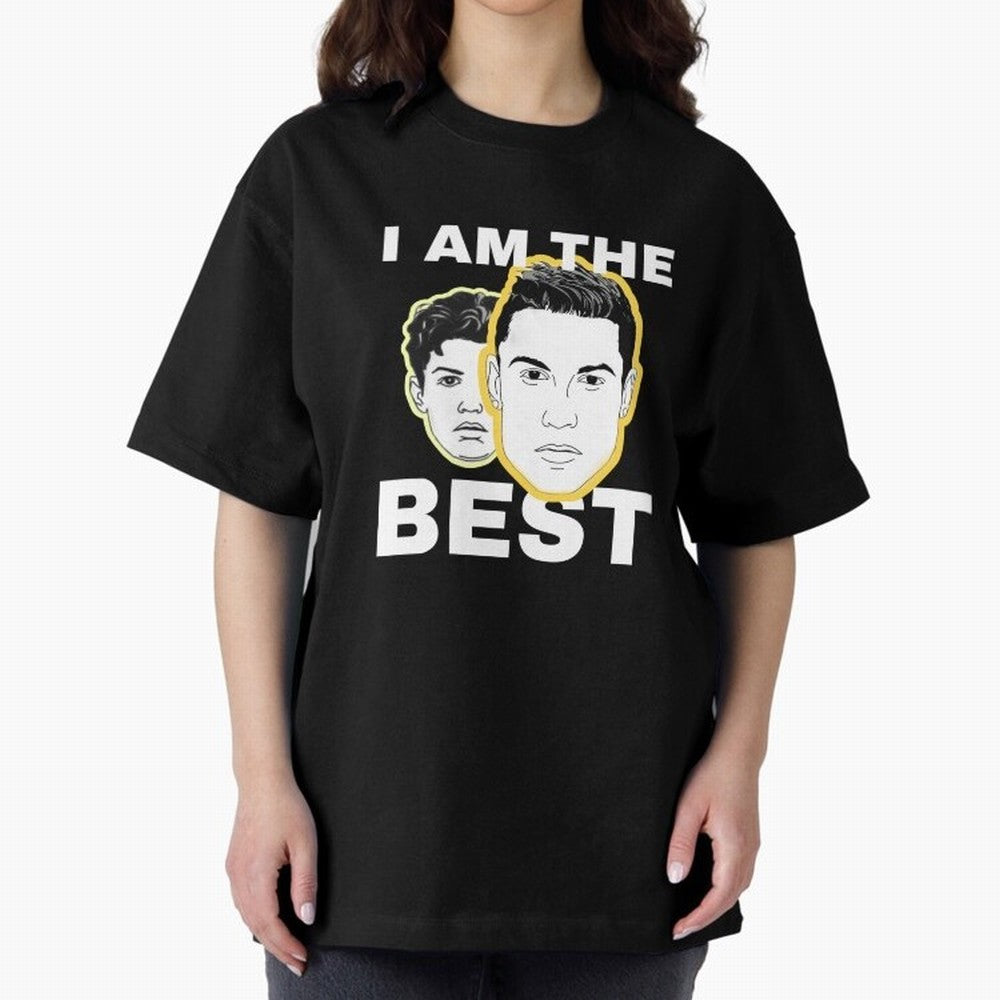 Cristiano Ronaldo - I Am The Best. Oversized T-Shirt Live for the Drama of FIFA World Cup 2026 Group Stage for Fans of Cristiano Ronaldo, Haaland and CR7 and France, Bringing Retro Football Energy, Iconic Rivalries, Trophy Chase Drama and Stadium