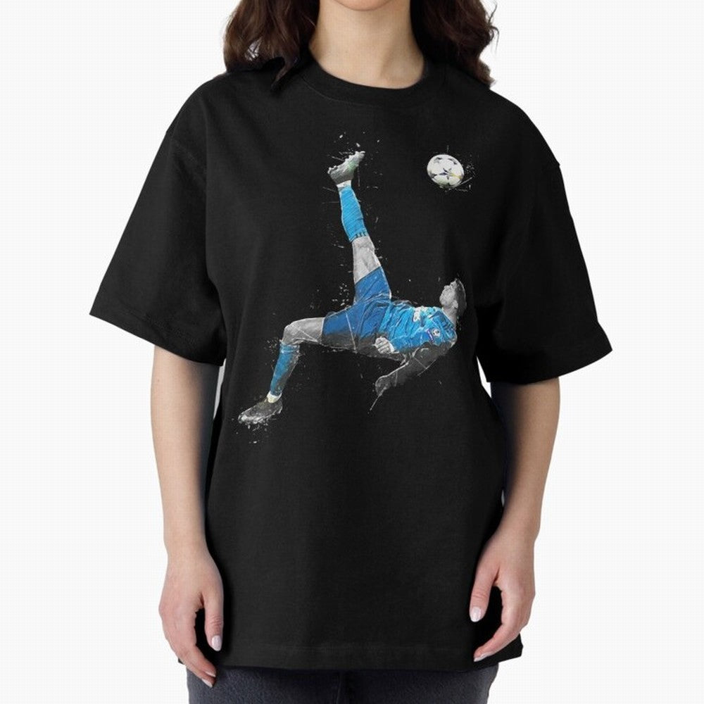 Cristiano Ronaldo Oversized T-Shirt Celebrate the Next Chapter of Match Day Hype around FIFA World Cup 2026, Cristiano Ronaldo, Haaland and CR7, Portugal, Championship Spirit, Famous Goals, Roaring Crowds and International Football Unity; Great for
