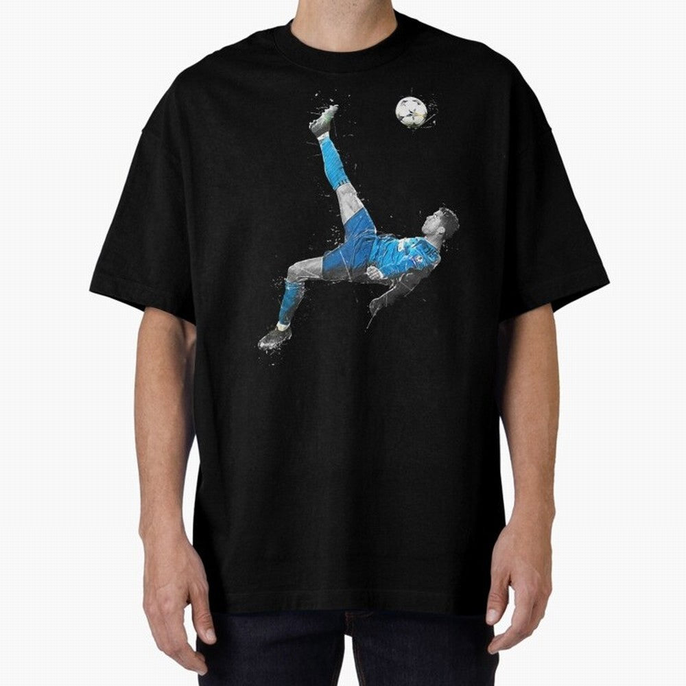 Cristiano Ronaldo Oversized T-Shirt Celebrate the Next Chapter of Match Day Hype around FIFA World Cup 2026, Cristiano Ronaldo, Haaland and CR7, Portugal, Championship Spirit, Famous Goals, Roaring Crowds and International Football Unity; Great for