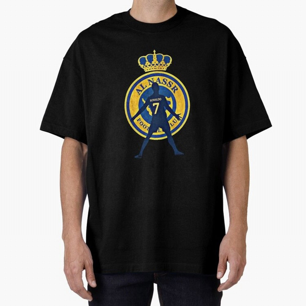 Cristiano Ronaldo T-shirt at Al-Nasr Saudi Club Oversized T-Shirt Bring Global Football Passion for FIFA World Cup 2026 Group Stage, Filled with CR7, Brazil, Supporter Pride, Iconic Celebrations, Legendary Names and Global Match Day Energy; Perfect