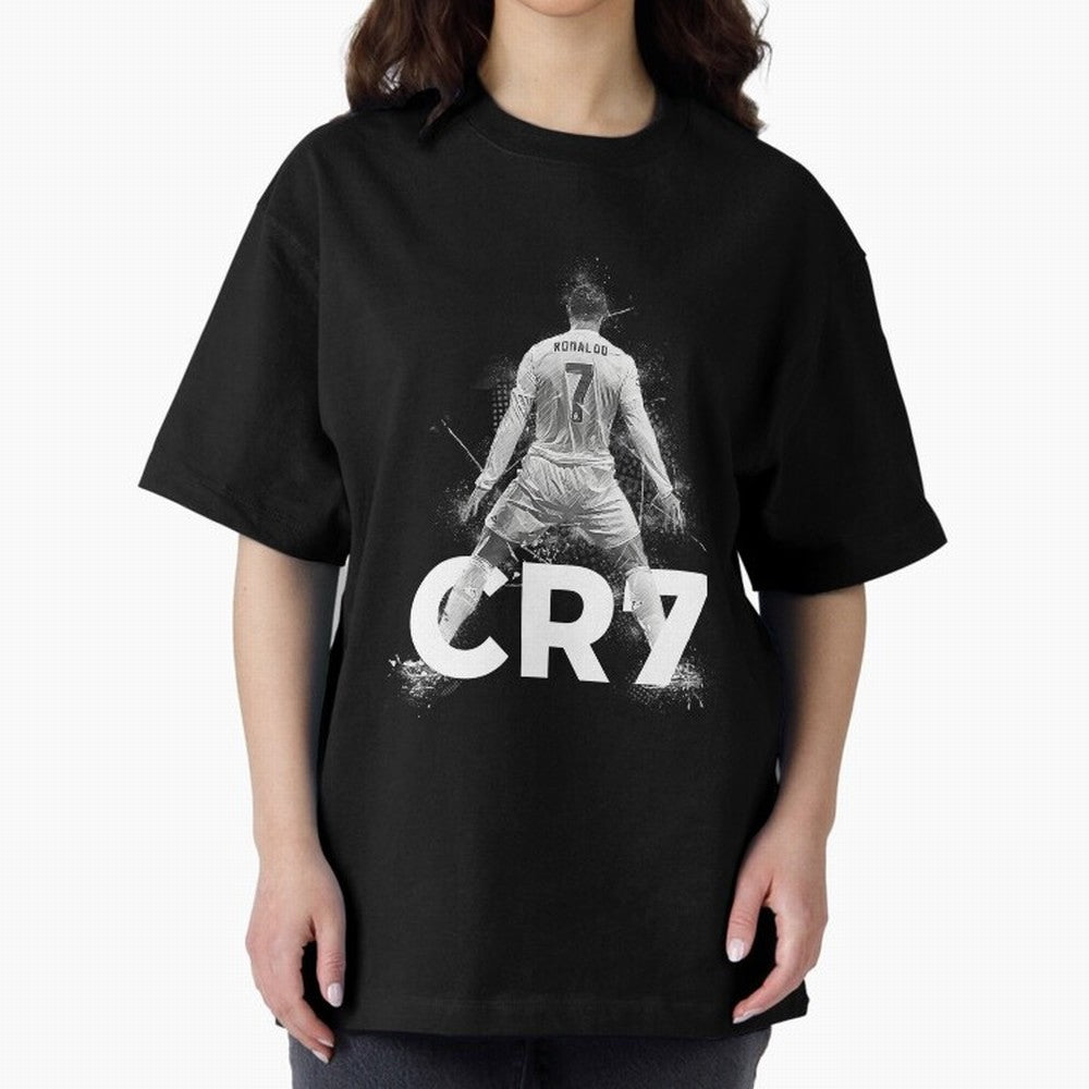 Cristiano Ronaldo CR7 Oversized T-Shirt Celebrate National Team Dreams in Global Football Passion for FIFA World Cup 2026 Group Stage, Centered on Messi, Neymar and Mbappe, England and Germany, Tournament Hype, Historic Matchups, Family Viewing