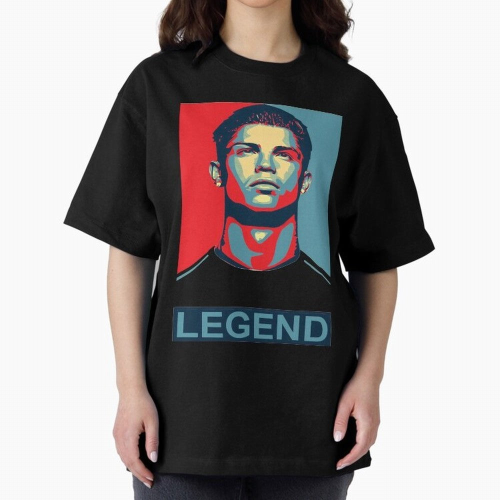 cristiano ronaldo legend Oversized T-Shirt Feel FIFA World Cup 2026 Group Stage for Fans of Cristiano Ronaldo, Haaland and CR7 and Spain, Bringing Soccer Culture, Superstar Moments, National Team Dreams and Competitive Fire; Ideal for Fans Who