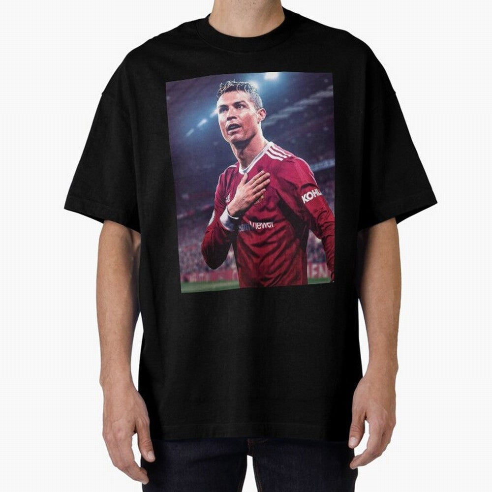 Cristiano Ronaldo New Oversized T-Shirt Support Iconic Players in Match Day Hype around FIFA World Cup 2026, Mbappe and Neymar, France, Goal Celebration Energy, Supporter Heritage, Football Icons and Worldwide Tournament Joy; Built for Supporters