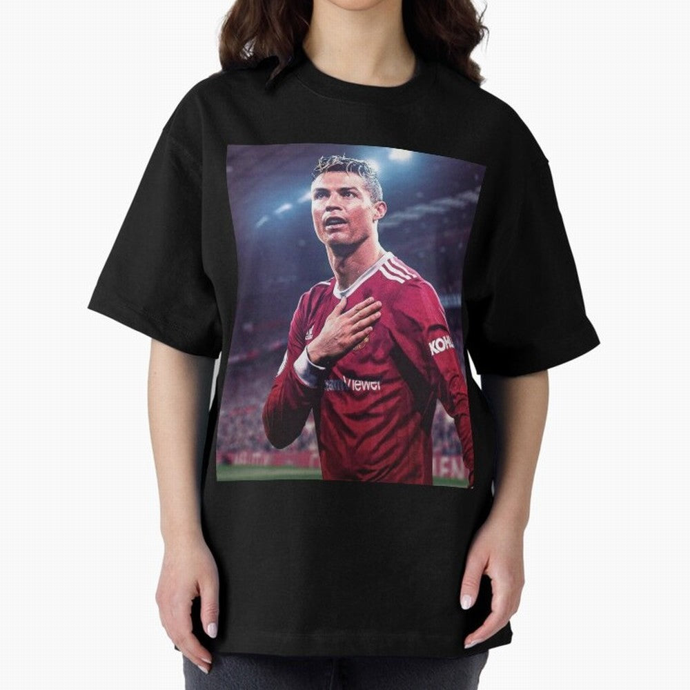 Cristiano Ronaldo New Oversized T-Shirt Support Iconic Players in Match Day Hype around FIFA World Cup 2026, Mbappe and Neymar, France, Goal Celebration Energy, Supporter Heritage, Football Icons and Worldwide Tournament Joy; Built for Supporters