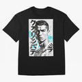 Cristiano Japanese Poster Oversized T-Shirt Celebrate Football Heritage in Global Football Passion for FIFA World Cup 2026 USA Canada Mexico, with Cristiano Ronaldo, Haaland and CR7, Spain, Worldwide Fan Energy, Dramatic Goals, Stadium Lights and
