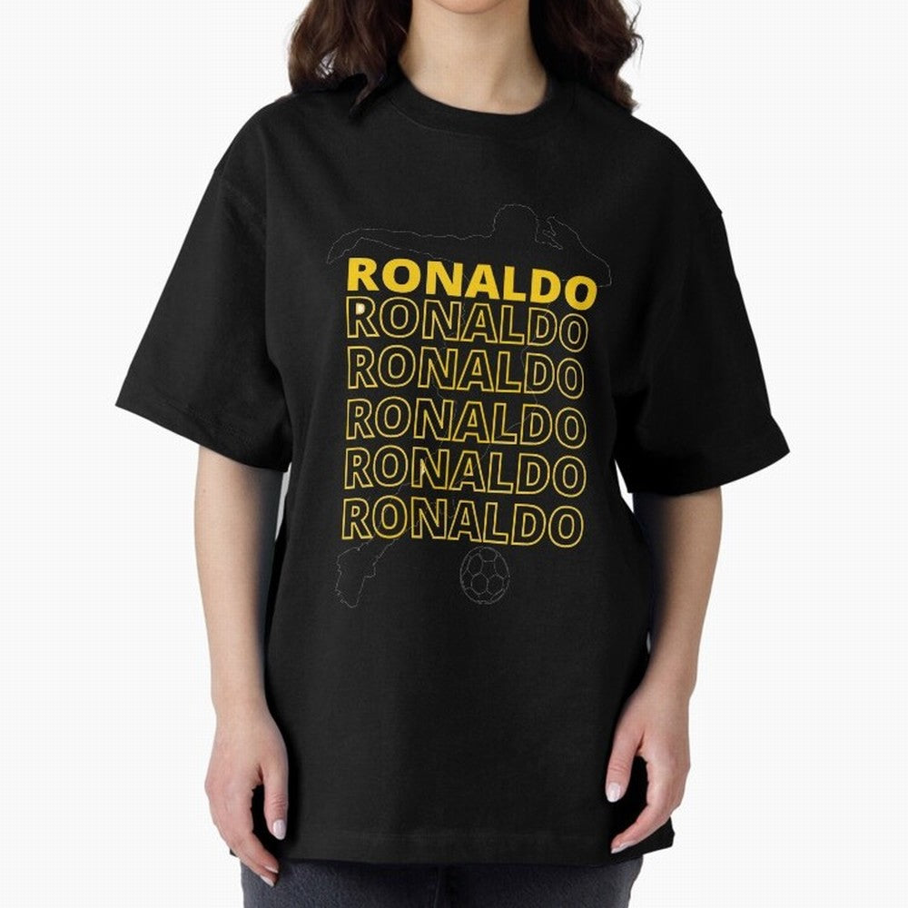 Ronaldo Oversized T-Shirt Show Your Tournament Heart for FIFA World Cup 2026 Group Stage for Fans of CR7 and Messi and Portugal, Spain and Germany, Bringing Goal Celebration Energy, Supporter Heritage, Football Icons and Worldwide Tournament Joy;
