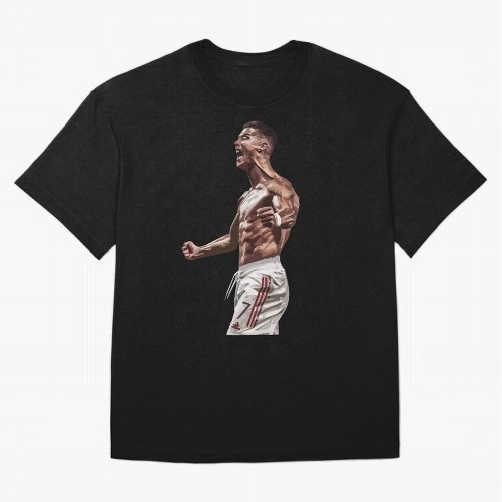 Cristiano Ronaldo - Celebration - CR7 - Manchester United Oversized T-Shirt Celebrate Classic Football Spirit in FIFA World Cup 2026 Group Stage Spirit, Made for Argentina and Brazil, Haaland, Football Passion, Legendary Performances, Festival