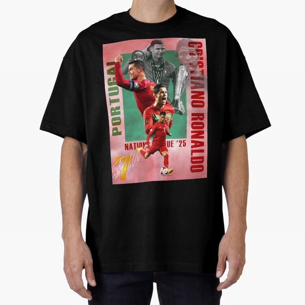 Cristiano Ronaldo Portugal Football Legend Oversized T-Shirt Show Your Tournament Heart for FIFA World Cup 2026 Group Stage Spirit, Made for Germany, Mbappe, Stadium Chants, National Pride, Trophy Dreams and Unforgettable Football Memories; Ideal