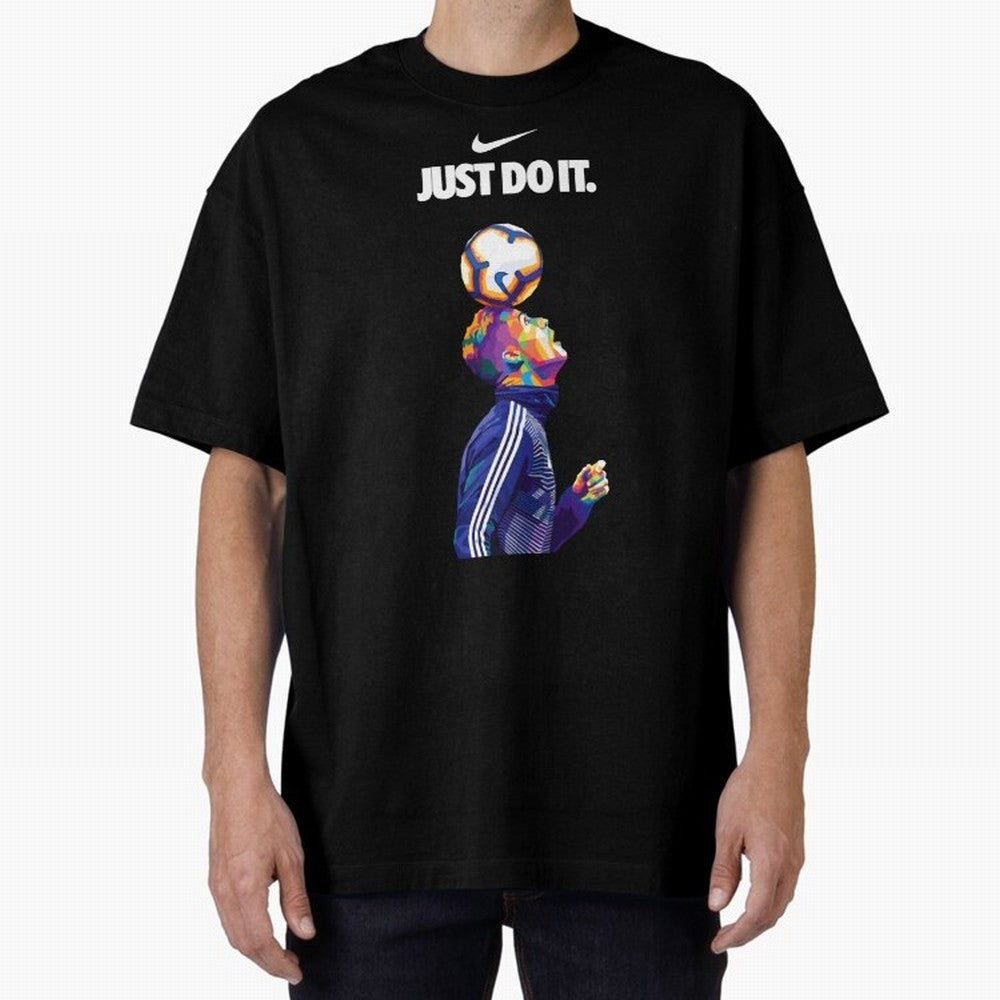 Cristiano Ronaldo Wpap - JUST DO IT Oversized T-Shirt Celebrate Fan Favorites in FIFA World Cup 2026 Inspired by Haaland and Mbappe, Brazil, Portugal and Argentina Energy, Football History, Final Match Energy, Crowd Noise and Once in a Lifetime