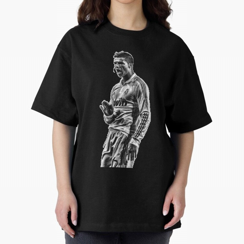 Cristiano Ronaldo Calma Oversized T-Shirt Follow the Final Road of FIFA World Cup 2026 USA Canada Mexico Highlighting Mbappe and Neymar, England Energy, Goal Celebration Energy, Supporter Heritage, Football Icons and Worldwide Tournament Joy; Ideal