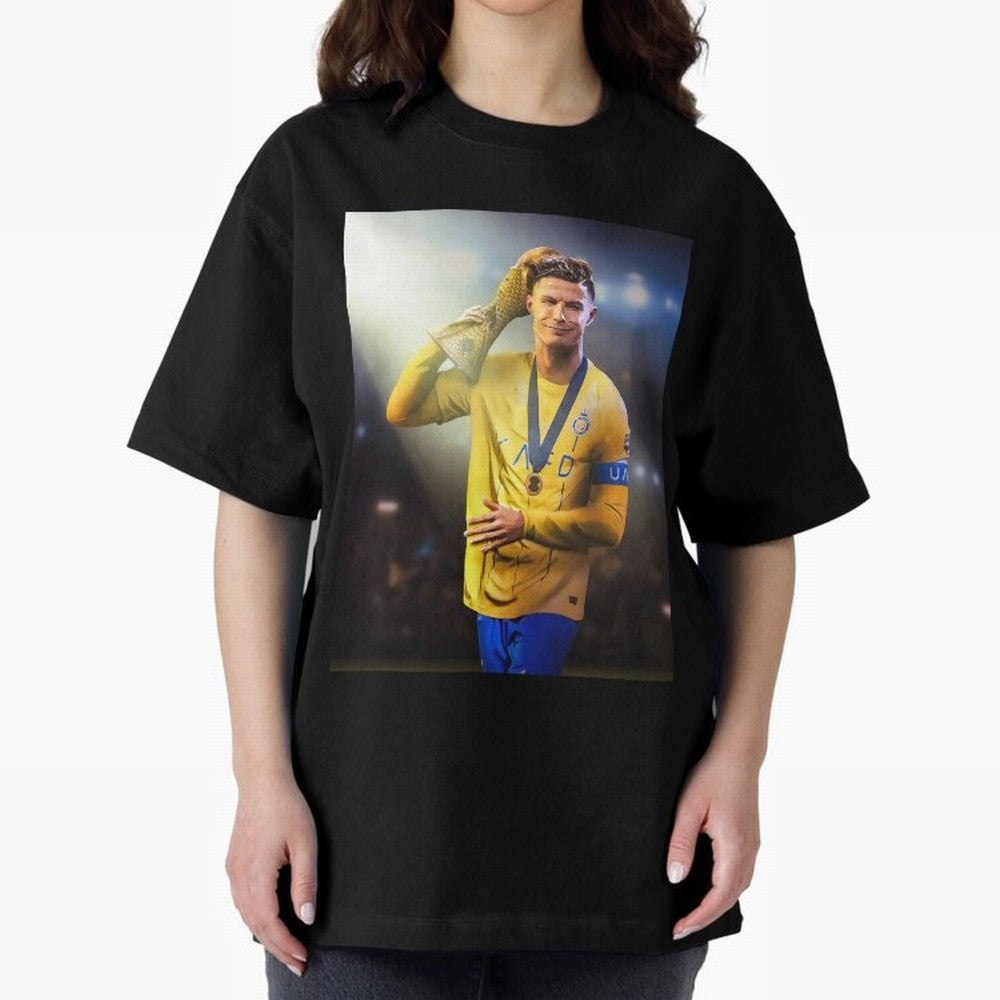 Cristiano Ronaldo Active( Oversized T-Shirt Experience the FIFA World Cup 2026 Group Stage Journey through Haaland and Mbappe Highlights, Argentina, France and Brazil Pride, Worldwide Fan Energy, Dramatic Goals, Stadium Lights and Championship