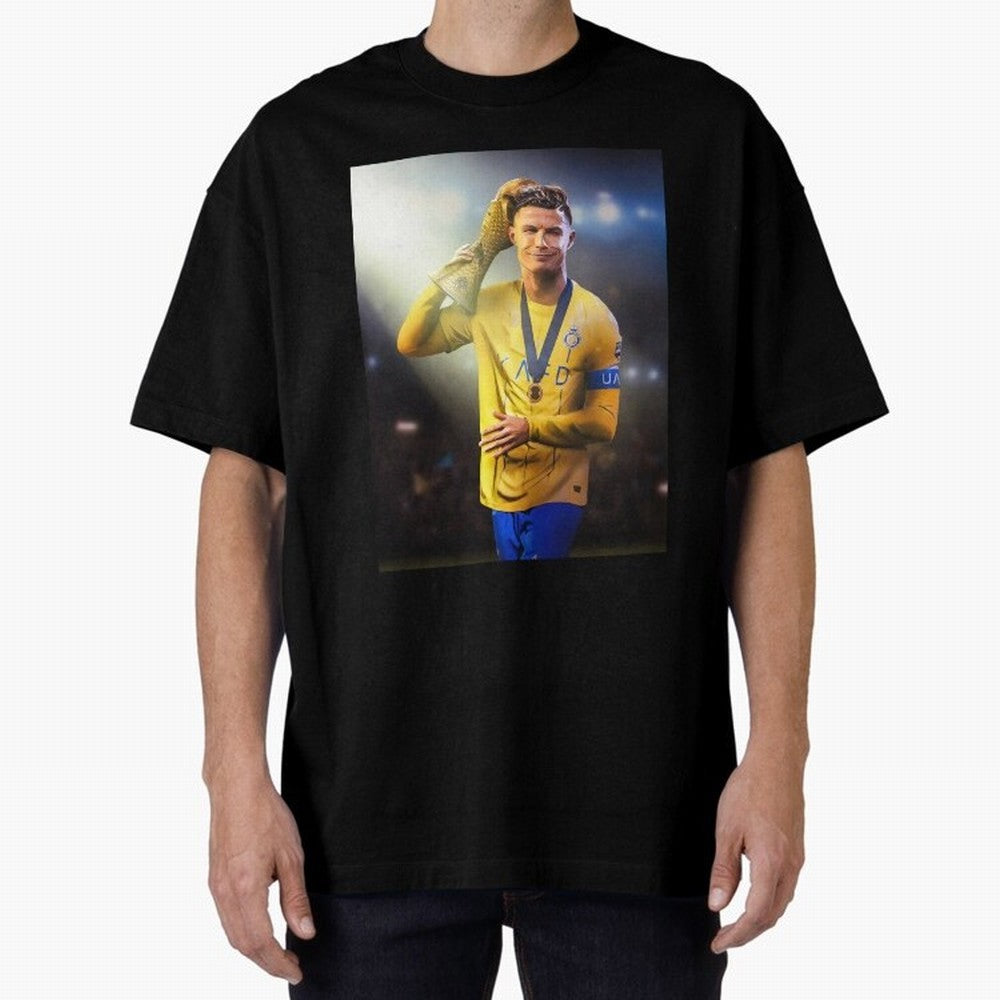 Cristiano Ronaldo Active( Oversized T-Shirt Experience the FIFA World Cup 2026 Group Stage Journey through Haaland and Mbappe Highlights, Argentina, France and Brazil Pride, Worldwide Fan Energy, Dramatic Goals, Stadium Lights and Championship