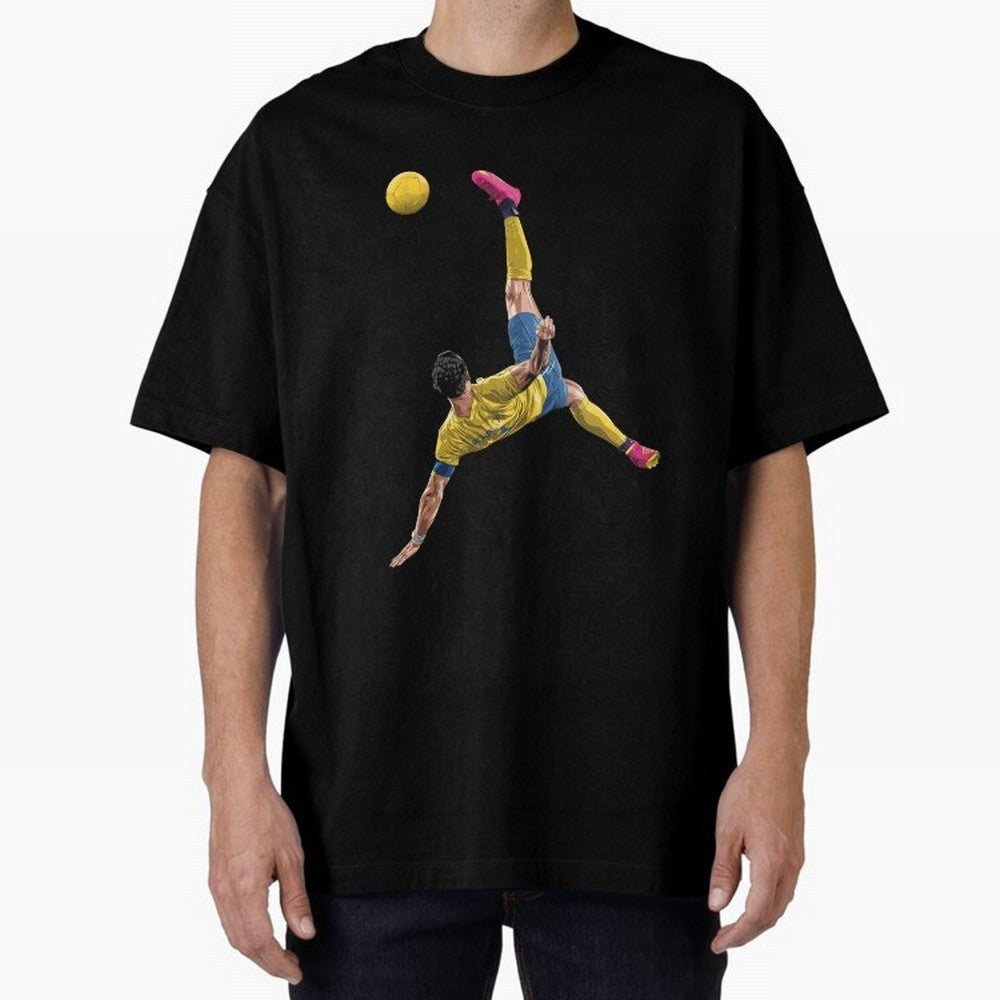CRISTIANO RONALDO BICYCLE KICK GOAL AL NASSR Classic Oversized T-Shirt Celebrate National Team Dreams in FIFA World Cup 2026 USA Canada Mexico for Fans of Mbappe and Brazil, Portugal and Argentina, Bringing Stadium Chants, National Pride, Trophy