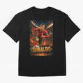 Ronaldo Oversized T-Shirt Live the Energy of Global Football Passion for FIFA World Cup 2026 Group Stage, Highlighting Cristiano Ronaldo, Brazil, Vintage Soccer Flavor, Modern Football Stars, National Flags and Final Night Emotion; Created for