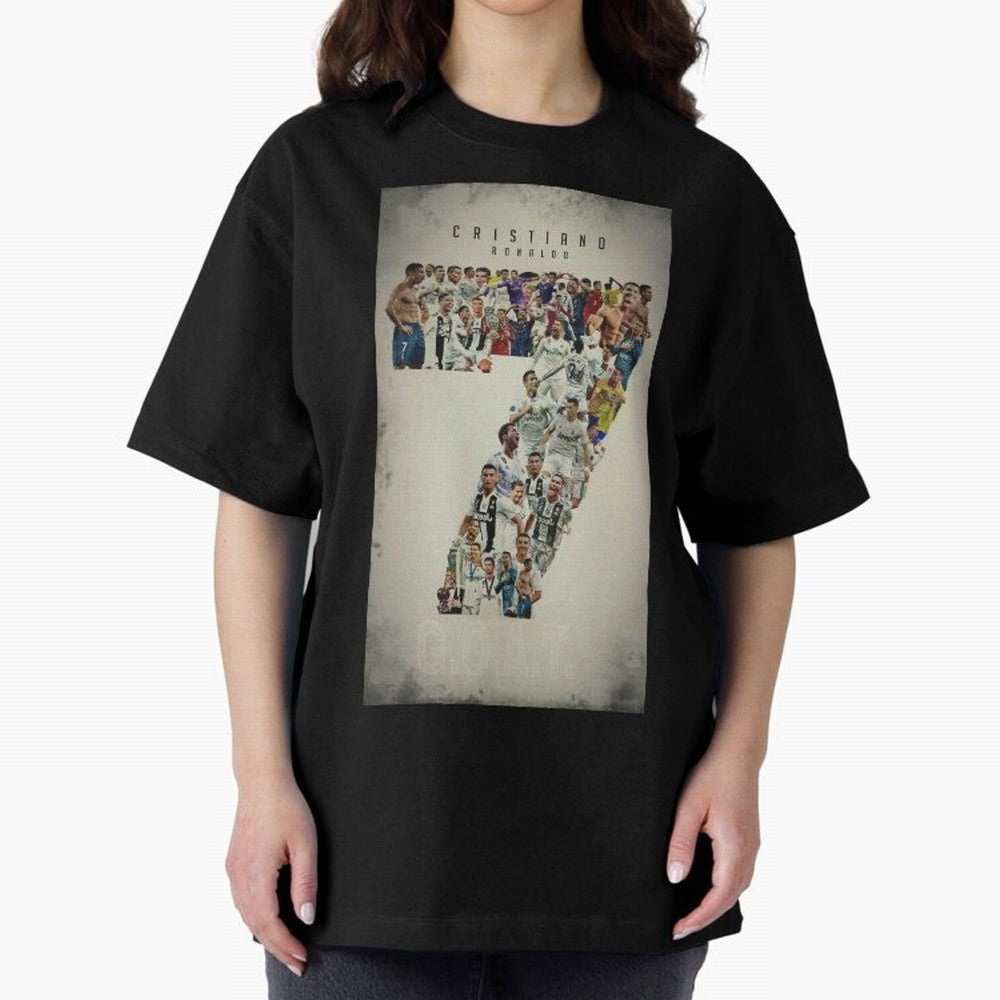 Cristiano Ronaldo Oversized T-Shirt Step into FIFA World Cup 2026 Spirit, Built around Brazil, CR7, Classic Soccer Heritage, Championship Pressure, Fan Loyalty and International Pride; Great for Supporters Who Love Legendary Players, National