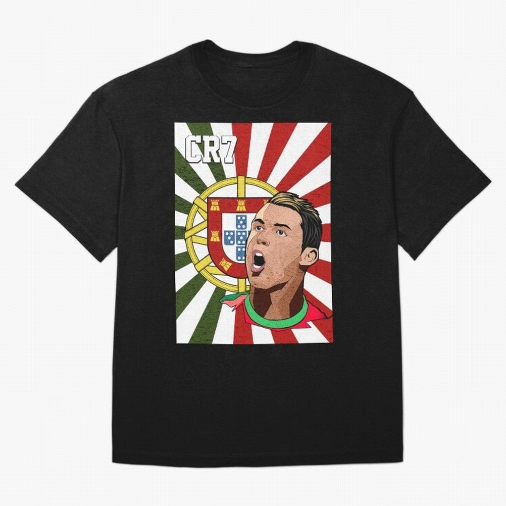 Cristiano Ronaldo 7 Oversized T-Shirt Build FIFA World Cup 2026 Group Stage Spirit, Highlighting Argentina, Neymar, Haaland and Cristiano Ronaldo, Sports Nostalgia, International Competition, Famous Players and Unforgettable Victories; Perfect for