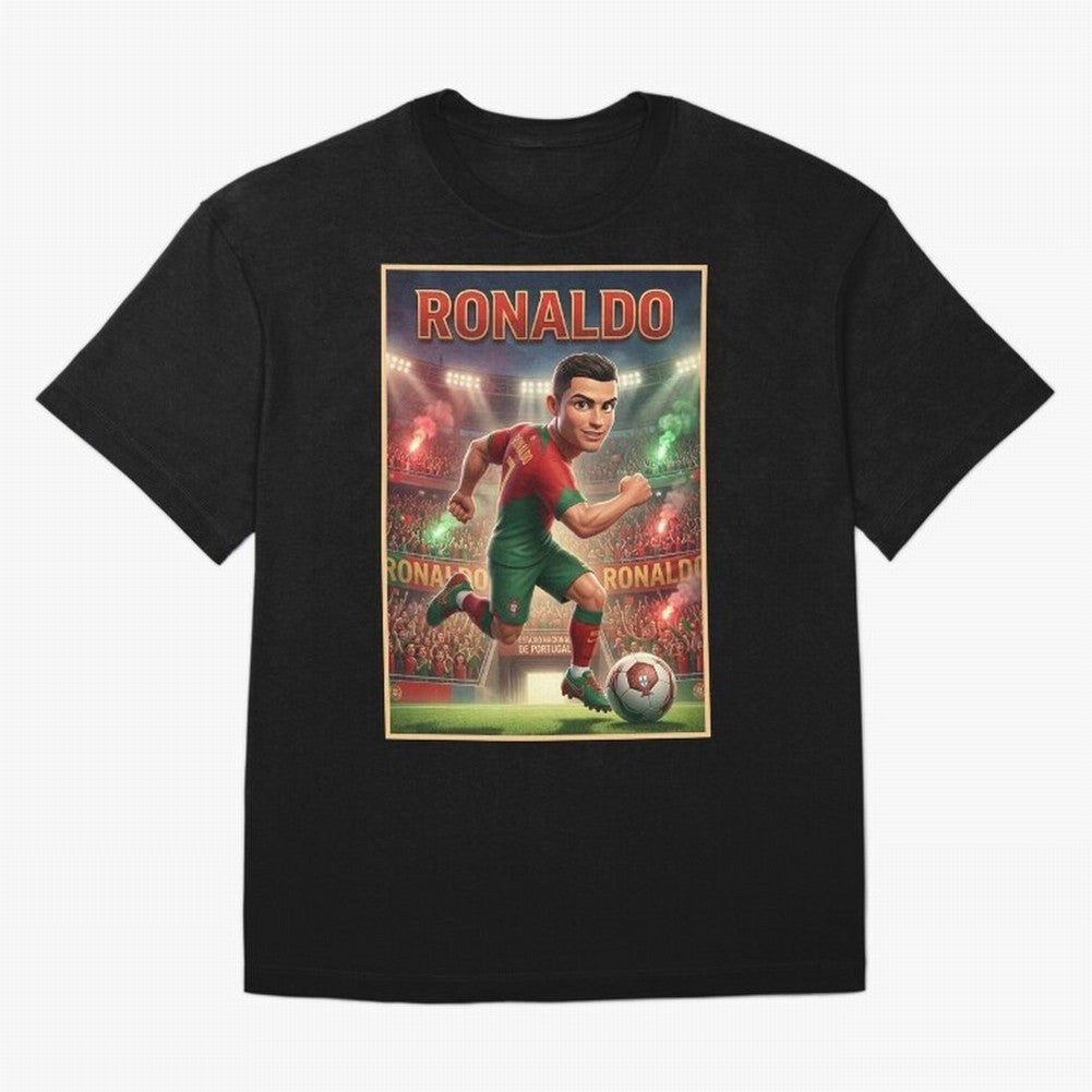 Ronaldo Oversized T-Shirt Join FIFA World Cup 2026 Group Stage Spirit, Filled with Spain, Mbappe, Match Day Excitement, Supporter Culture, Golden Goals and Global Football Passion; Ideal for Football Dads, Football Moms, Friends, Collectors and