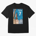 Cristiano Ronaldo Oversized T-Shirt Feel the Trophy Chase of FIFA World Cup 2026 for Fans of CR7 and Messi and England, France and Netherlands, Bringing Tournament Hype, Historic Matchups, Family Viewing Parties and Global Sports Pride; Perfect for