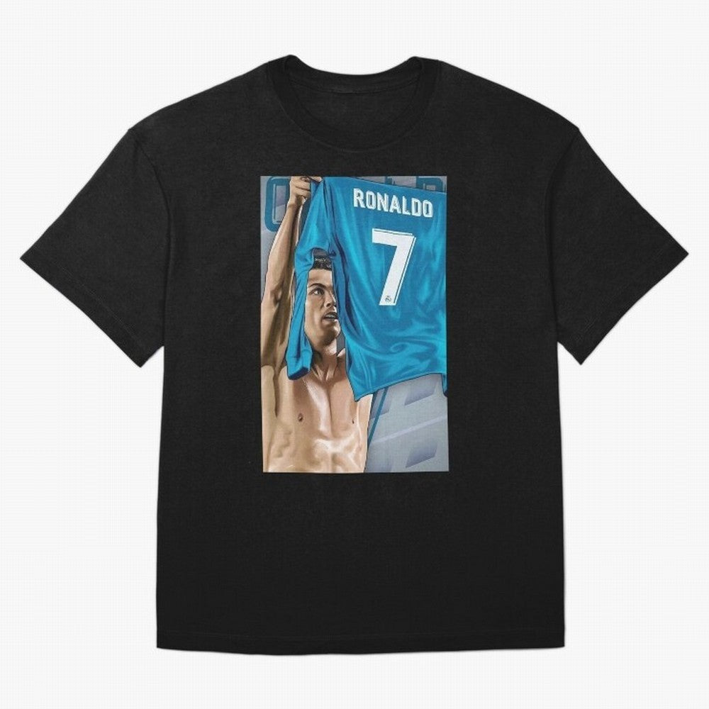 Cristiano Ronaldo Oversized T-Shirt Feel the Trophy Chase of FIFA World Cup 2026 for Fans of CR7 and Messi and England, France and Netherlands, Bringing Tournament Hype, Historic Matchups, Family Viewing Parties and Global Sports Pride; Perfect for