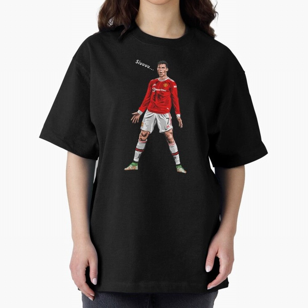 Christiano Ronaldo CR7 Siuuuuu... Oversized T-Shirt Capture FIFA World Cup 2026 USA Canada Mexico Spirit, Built around Netherlands, Messi and Cristiano Ronaldo, Football Passion, Legendary Performances, Festival Vibes and Supporter Community;