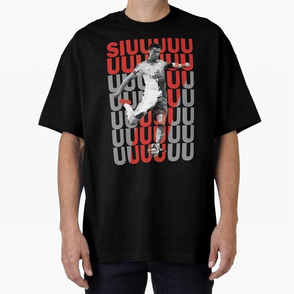 Siuuuuuu Cristiano Ronaldo Oversized T-Shirt Turn Every Weekend Toward FIFA World Cup 2026 USA Canada Mexico Connected to Haaland and Mbappe, Brazil, Portugal and Argentina Energy, Sports Nostalgia, International Competition, Famous Players and