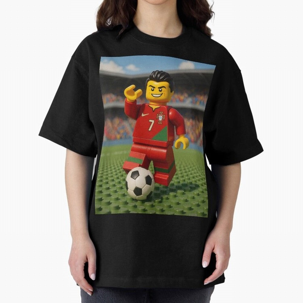 Block CR7 Oversized T-Shirt Live for the Drama of FIFA World Cup 2026 Filled with CR7 and Messi, France Energy, Sports Nostalgia, International Competition, Famous Players and Unforgettable Victories; Ideal for Fans Who Follow Messi, Cristiano