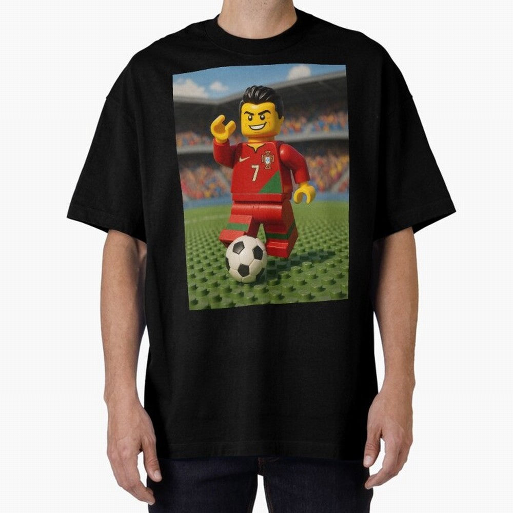 Block CR7 Oversized T-Shirt Live for the Drama of FIFA World Cup 2026 Filled with CR7 and Messi, France Energy, Sports Nostalgia, International Competition, Famous Players and Unforgettable Victories; Ideal for Fans Who Follow Messi, Cristiano