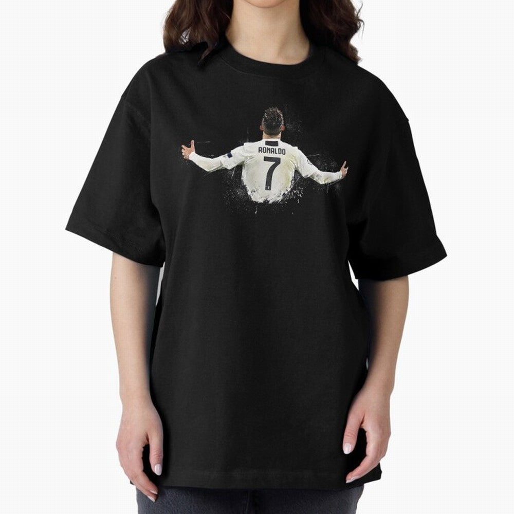 Cristiano Ronaldo Juventus Abstract Paintings Oversized T-Shirt Keep the Match Day Mood of FIFA World Cup 2026 Spirit, Filled with Portugal, Spain and Germany, Cristiano Ronaldo, Haaland and CR7, Game Day Rituals, Football Legends, Country Pride