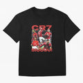 Retro Cristiano Ronaldo Manchester United Oversized T-Shirt Capture FIFA World Cup 2026 Group Stage Filled with CR7, France and Portugal Energy, Goal Celebration Energy, Supporter Heritage, Football Icons and Worldwide Tournament Joy; Great for