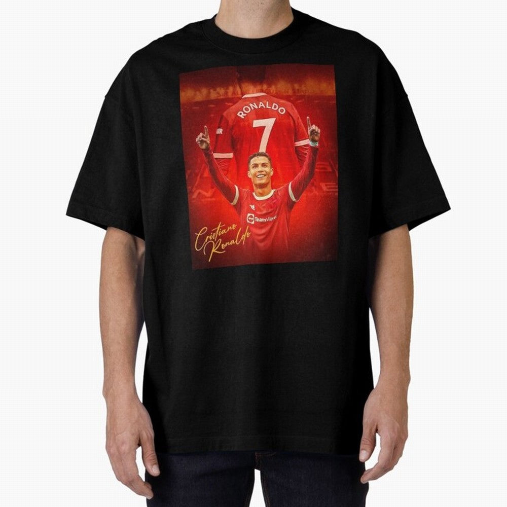 Cristiano Ronaldo Poster Oversized T-Shirt Celebrate the Magic of FIFA World Cup 2026 Group Stage for Fans of Neymar and France and Portugal, Bringing Worldwide Fan Energy, Dramatic Goals, Stadium Lights and Championship Celebrations; Made for
