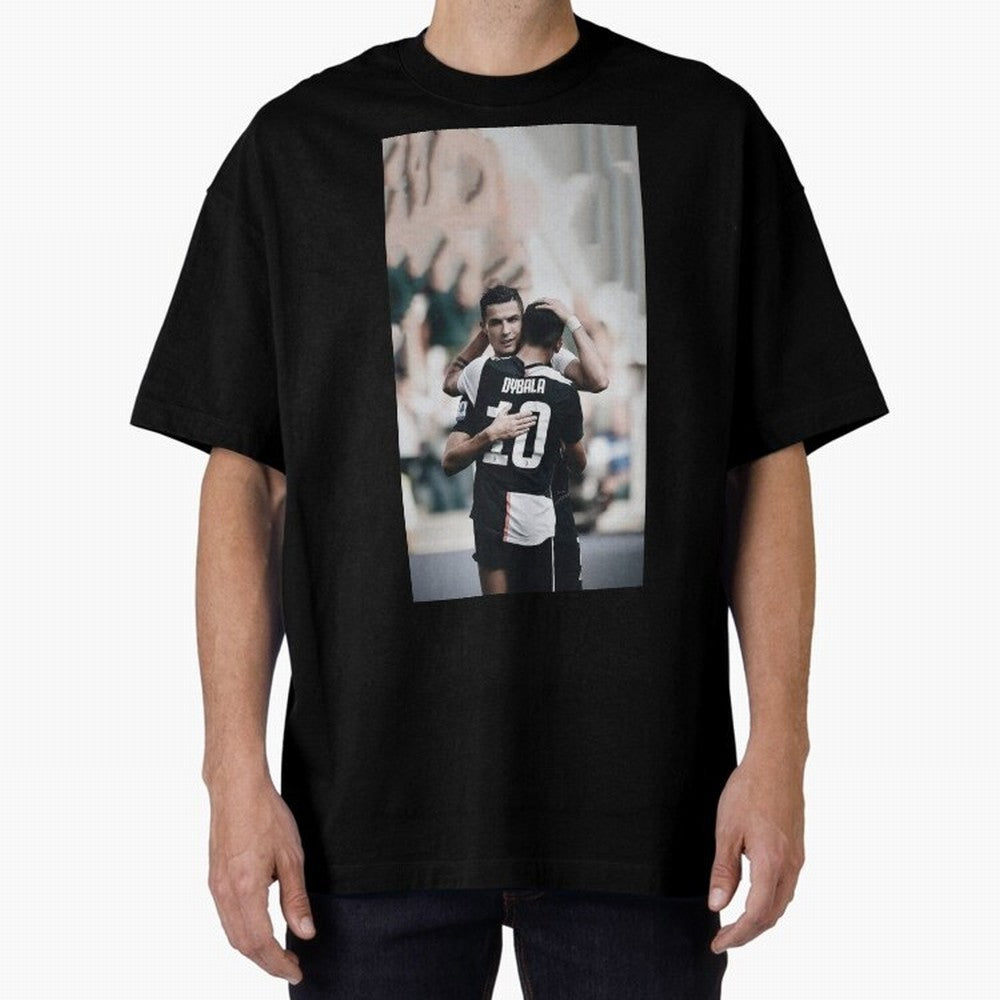 ronaldo with dybala Oversized T-Shirt Celebrate Classic Football Spirit in the FIFA World Cup 2026 USA Canada Mexico Journey through Neymar Highlights, Spain Pride, Champion Mindset, Group Stage Buzz, Knockout Tension and Passionate Fan Culture;