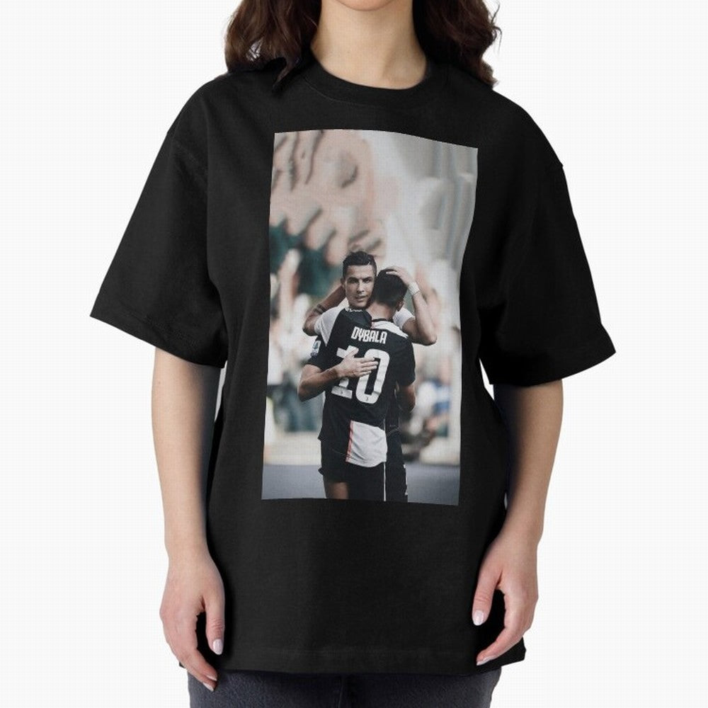 ronaldo with dybala Oversized T-Shirt Celebrate Classic Football Spirit in the FIFA World Cup 2026 USA Canada Mexico Journey through Neymar Highlights, Spain Pride, Champion Mindset, Group Stage Buzz, Knockout Tension and Passionate Fan Culture;