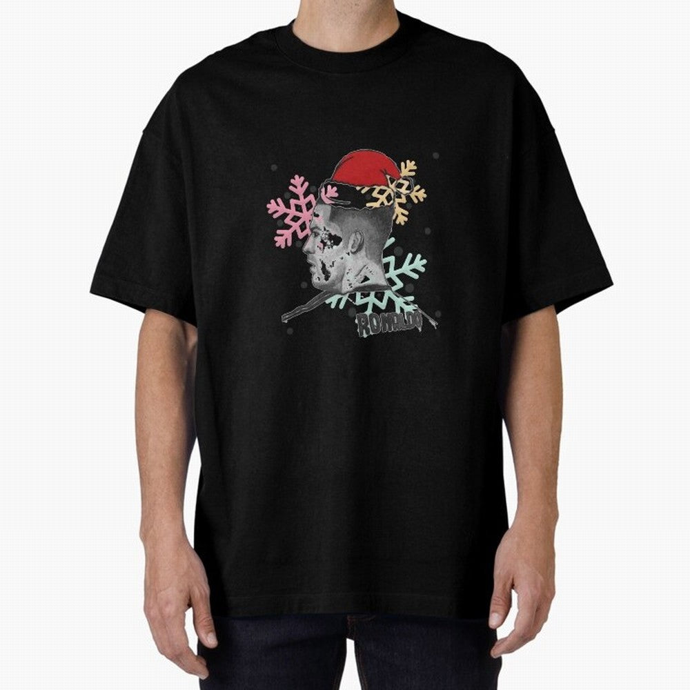 Cristiano Ronaldo and Christmas Oversized T-Shirt Turn Football Passion into FIFA World Cup 2026 Group Stage Spirit, Inspired by France, Cristiano Ronaldo, Haaland and CR7, Sports Nostalgia, International Competition, Famous Players and