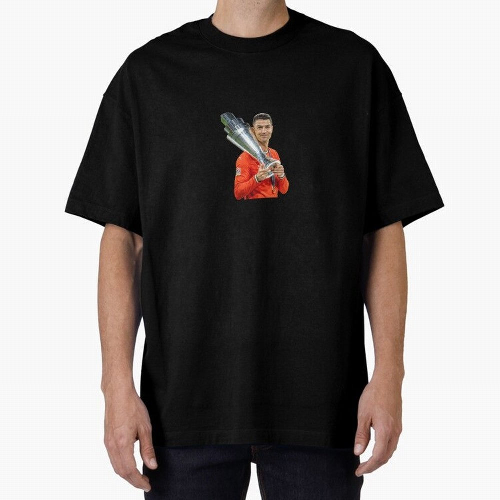 CR7 - Portugal Oversized T-Shirt Bring Bold Fan Energy to Match Day Hype around FIFA World Cup 2026, Messi, Netherlands, Football Festival Excitement, Trophy Ambitions, Country Rivalries and Star Player Buzz; Great for Supporters Who Love Legendary